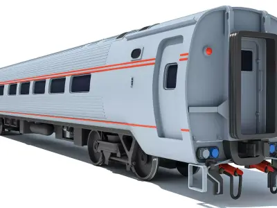 Passenger Train Car 3D 3D model