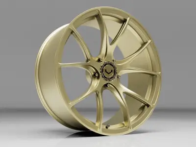 Vossen RS74 sport car ring Low-poly 3D model