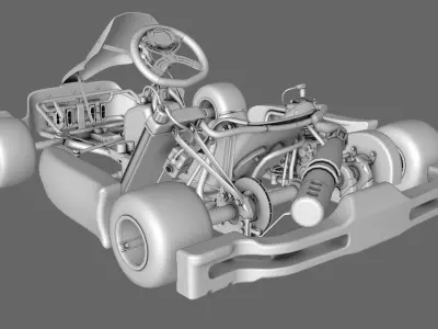 X30 Tony Kart Racer 401R Low-poly 3D model