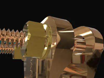 BARE COPPER CLAMP Low-poly 3D model