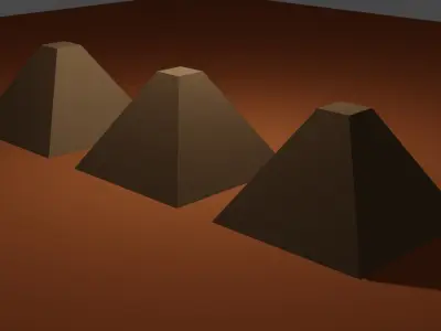 3D Pyramid Simple Low-poly 3D model
