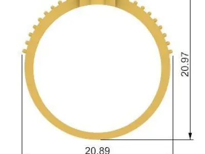 Star woman ring 3D print model