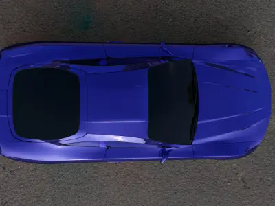 Blue concept car 3D model