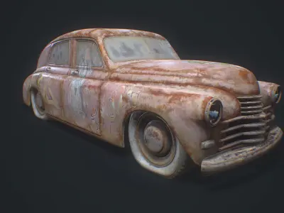 Retro Transport Pack Low-poly 3D model