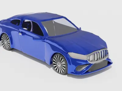 The Blue Car 3D model