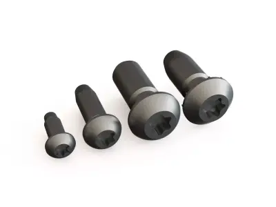 Profile aluminium core screws 3D model