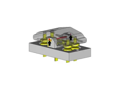 DPDT Momentary Switch 3D print model