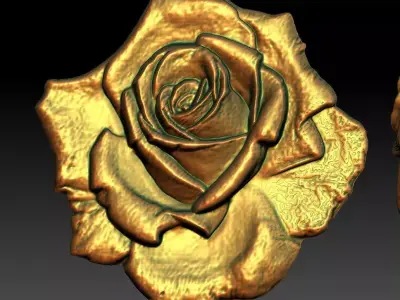 19 Rose CNC Relief Model 3D print model
