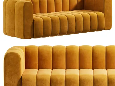 Luxury Sofa Solid Velvet by Homary 3D model