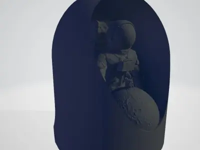 Astronaut in the Void - LED Light Up Diorama 3D print model