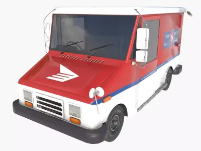 Grumman LLV Canada post Low-poly 3D model