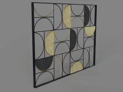 Deco 79 Contemporary Metal Abstract Wall Decor 3D model
