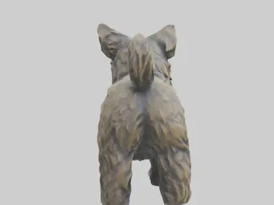 Cairn Terrier statue model 3D model