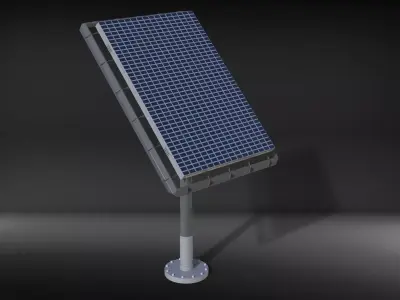 sci-fi Solar battery 3D model
