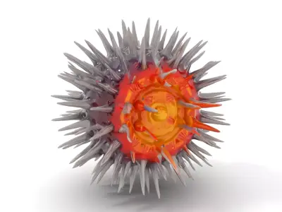 Spiky Red Orb model pack Low-poly 3D model