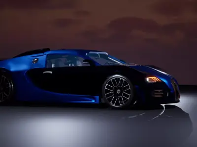 bugatti veyron 165 grand sport  Low-poly 3D model
