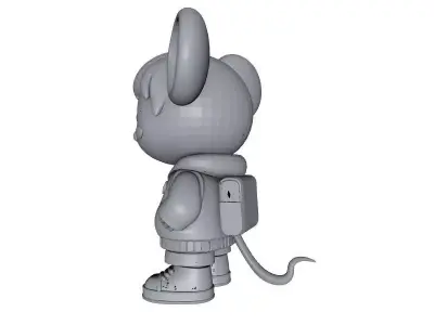 3D Printed Cute Mouse with School Bag Decorative Showpiece 3D print model