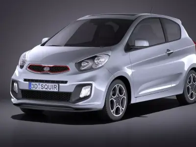 Kia Picanto 2015 3door VRAY 3D model