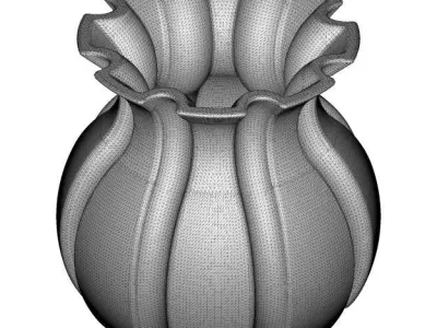Plastic Decor Vase 3D model