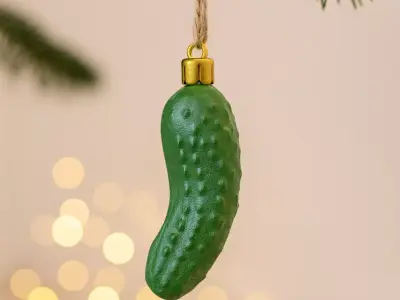 Pickle Ornament Funny Christmas Holiday Tree Decoration 3D print model