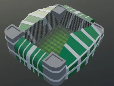 Football Stadium - Celtic Low-poly 3D model