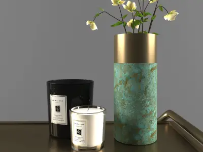 Bar Cart with Accessories 3D model