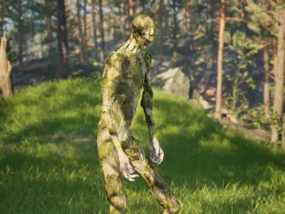 Tree Guardian Rigged  - 4K PBR UE4 UE5 Asset Free low-poly 3D model