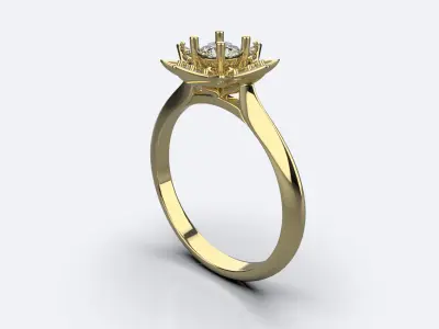 Engagement ring  Wedding rings 3D print model