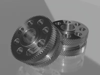 Double Helical Gear 3D print model
