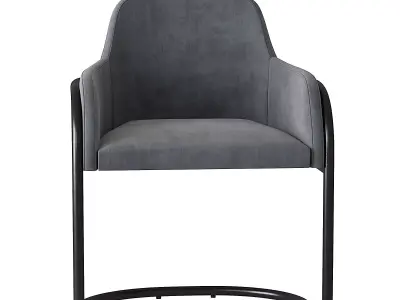 Armchair Morgan Steel Low-poly 3D model