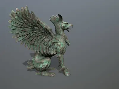 Statue Creature Low-poly 3D model