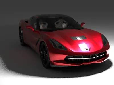 car fully modeled Low-poly 3D model