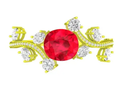 A7758 Korean Art Diamond Women Bangle 3D Model 3D print model