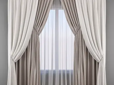 Set 55 Curtains 3D model