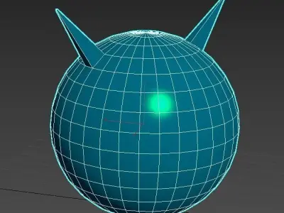 Demonball ball with horns 3D model