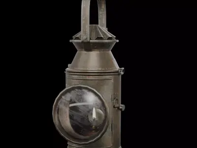 Antique Oil Lamp Pack Vintage Lanterns Game Ready PBR 3D Models Low-poly 3D model