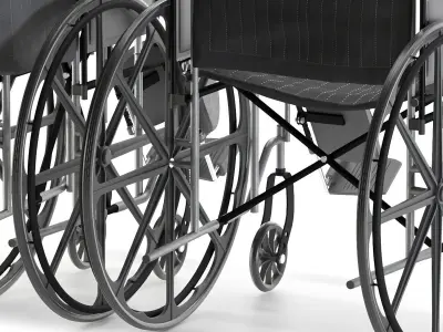 Drive Medical Silver Sport 2 Wheelchair 3D model