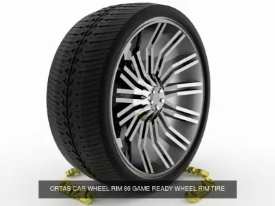 ORTAS CAR WHEEL RIM 85-86 GAME READY WHEEL 3D Model Pack