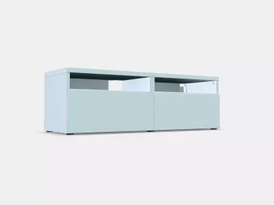 BESTA TV bench with drawers Low-poly 3D model