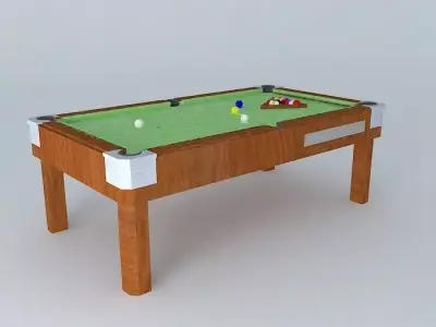 Slate Pool Table Free 3D model