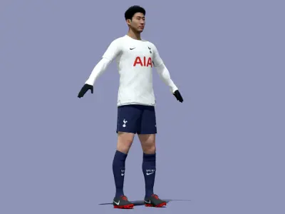 3D Rigged Son Heung-min Tottenham Hotspur  3D model