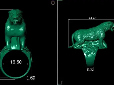 tiger ring 3D print model