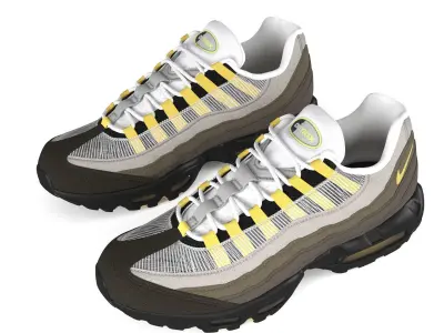 Nike Air Max 95 Irone Stone PBR Low-poly 3D model