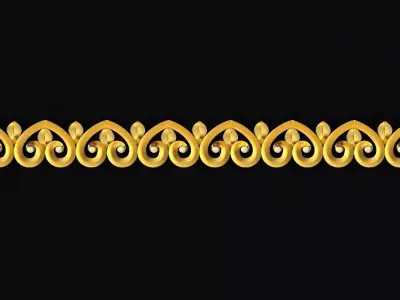 Central decor ornament for furniture 3D model 132