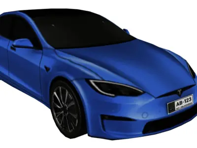 Car Models Tesla Game-Ready Pack Low-poly 3D model