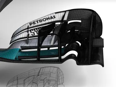 Mercedes W06 Front wing Low-poly 3D model