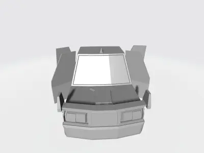 Car for race Low-poly 3D model