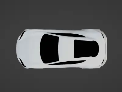 Tesla Roadster Car Game-Ready  Low-poly 3D model
