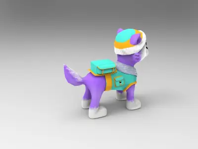 Everest Paw Patrol Low-poly 3D model