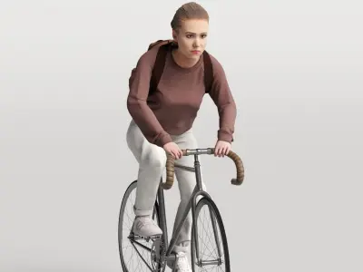Humano Biking Woman 0820 3D model